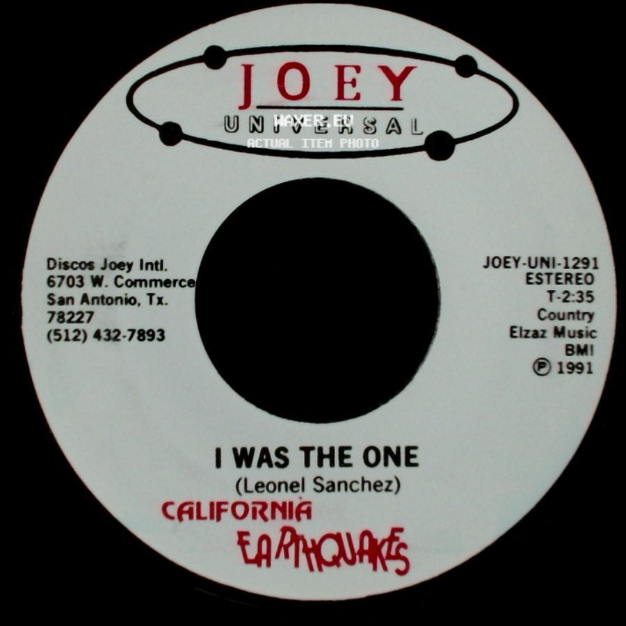 California Earthquakes - I Was The One / I Was The One side B