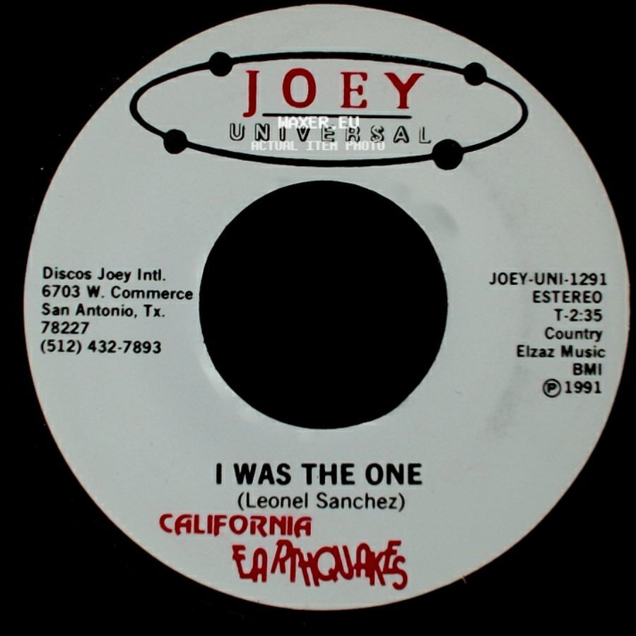 California Earthquakes - I Was The One / I Was The One side A