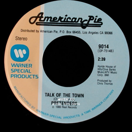 Pretenders - Stop Your Sobbing / Talk Of The Town side B