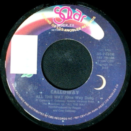 Calloway - All The Way (Radio Edit) / All The Way (One Way Dub) side B