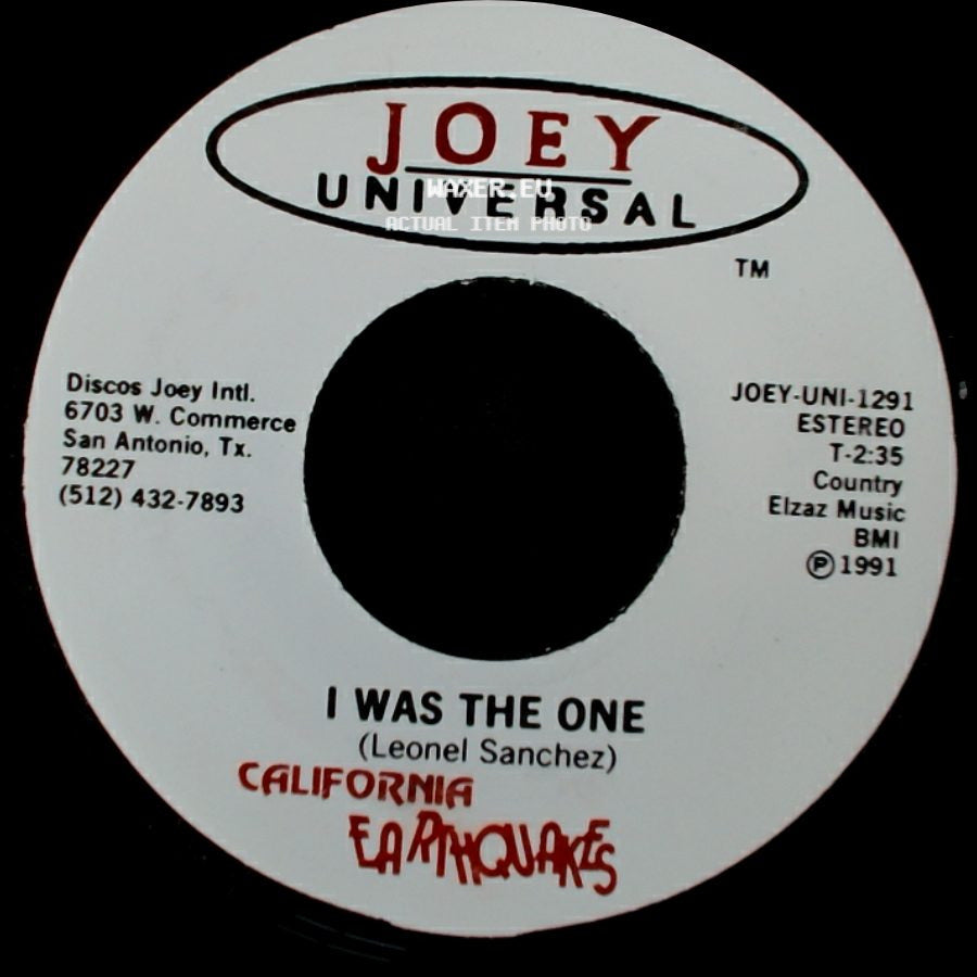 California Earthquakes - I Was The One / I Was The One side B