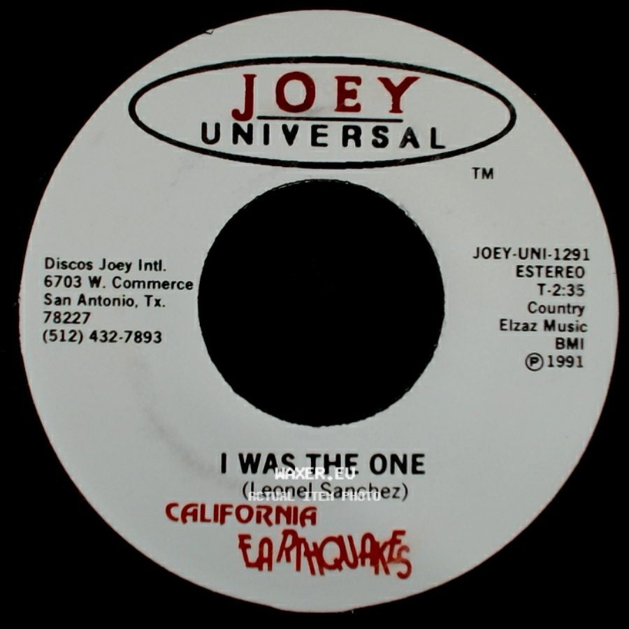 California Earthquakes - I Was The One / I Was The One side B