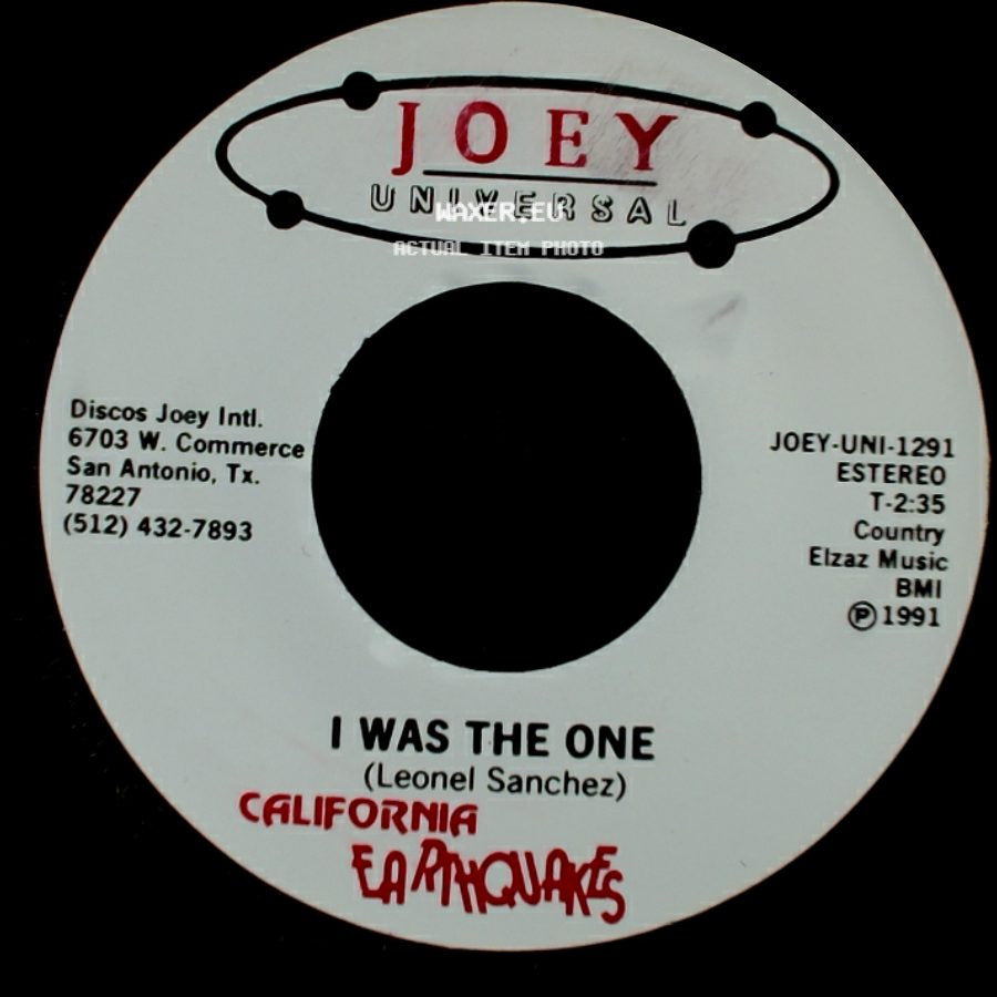 California Earthquakes - I Was The One / I Was The One side B
