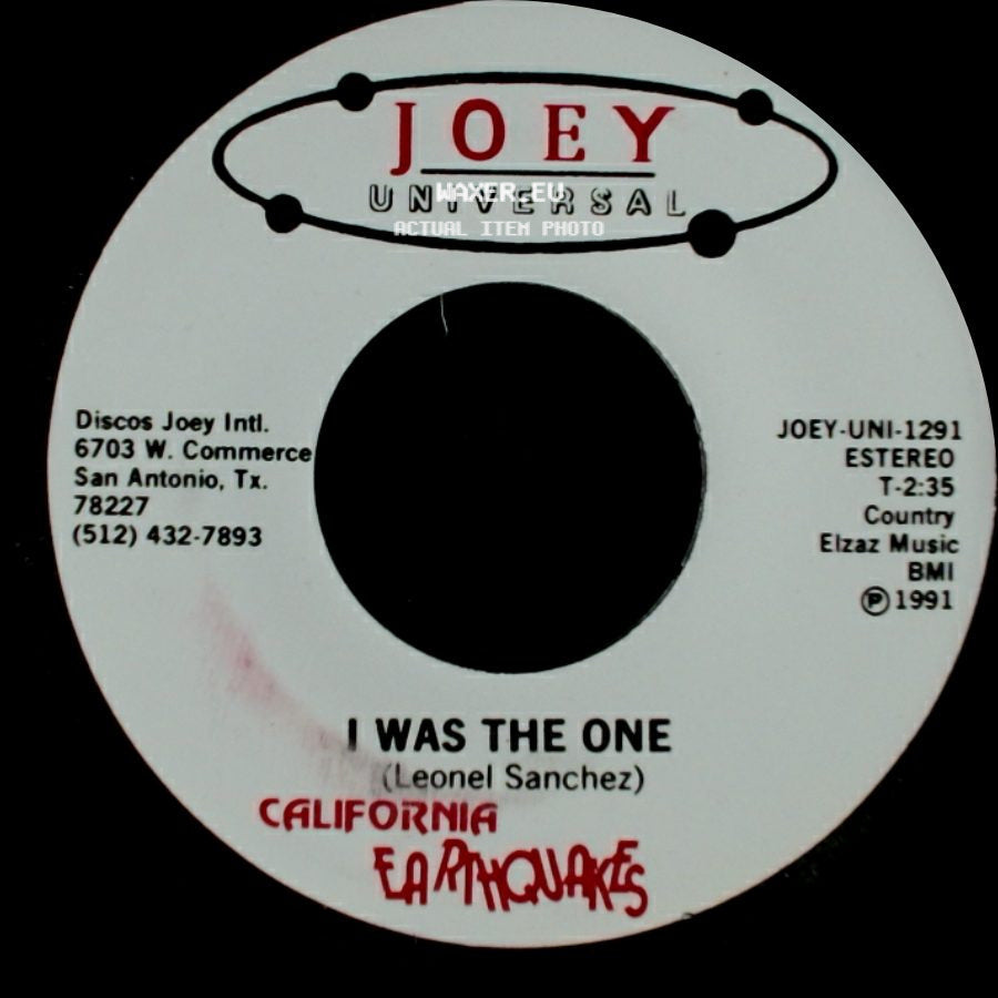 California Earthquakes - I Was The One / I Was The One side A