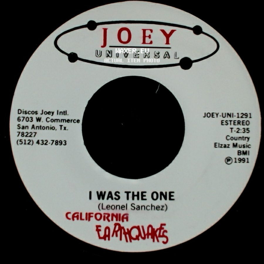 California Earthquakes - I Was The One / I Was The One side B