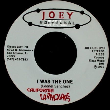 California Earthquakes - I Was The One / I Was The One side B