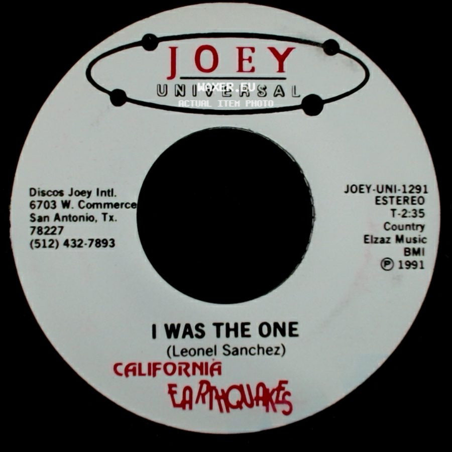 California Earthquakes - I Was The One / I Was The One side B