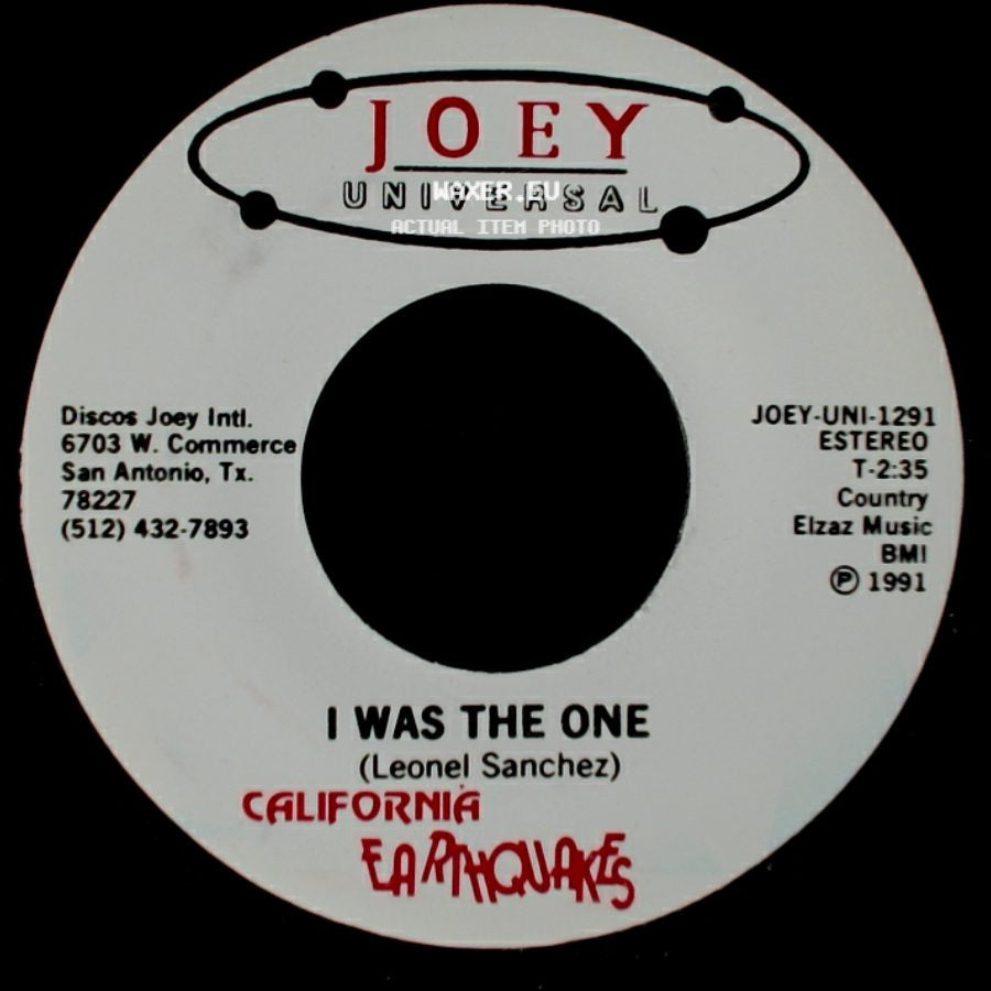 California Earthquakes - I Was The One / I Was The One side A