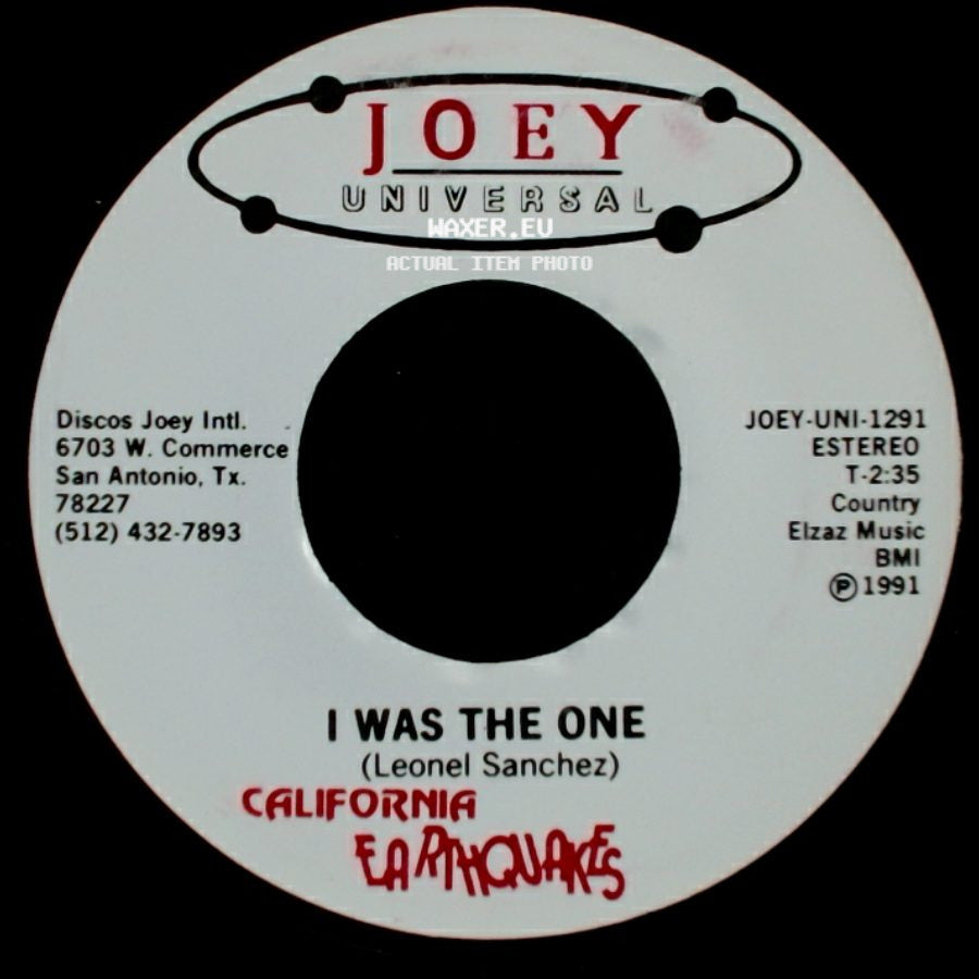 California Earthquakes - I Was The One / I Was The One side B