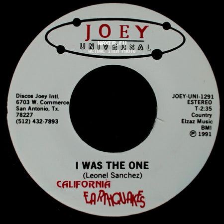 California Earthquakes - I Was The One / I Was The One side A