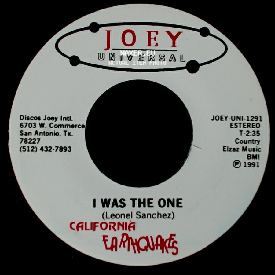 California Earthquakes - I Was The One / I Was The One side A