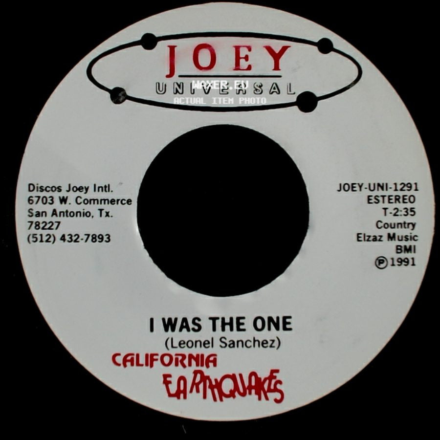 California Earthquakes - I Was The One / I Was The One side B