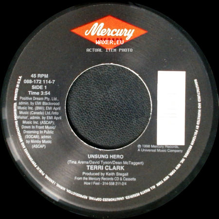 Terri Clark - Unsung Hero / Not Getting Over You side A