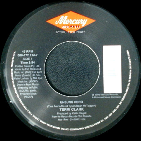 Terri Clark - Unsung Hero / Not Getting Over You side A