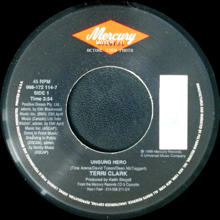 Terri Clark - Unsung Hero / Not Getting Over You side A