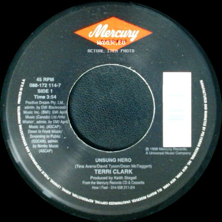 Terri Clark - Unsung Hero / Not Getting Over You side A