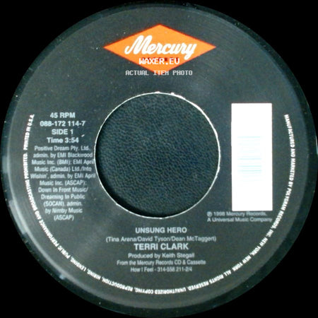 Terri Clark - Unsung Hero / Not Getting Over You side A