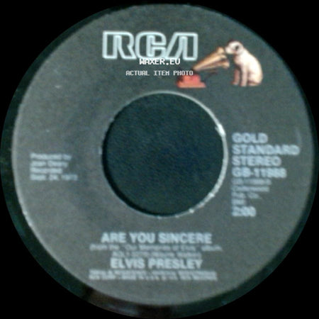 Elvis Presley - Are You Sincere / Unchained Melody side A