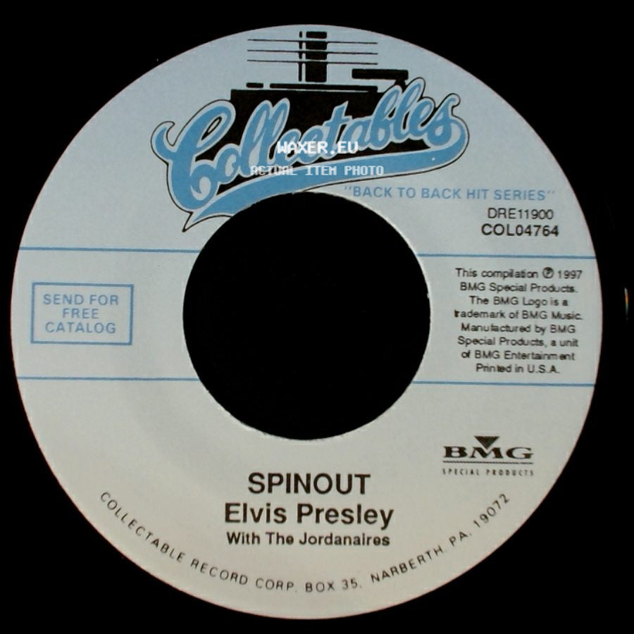 Elvis Presley / Elvis Presley With The Jordanaires - Witchcraft / Spinout side B