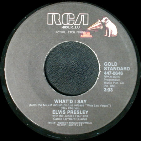 Elvis Presley With The Jordanaires / Elvis Presley - Viva Las Vegas / What'd I Say side B