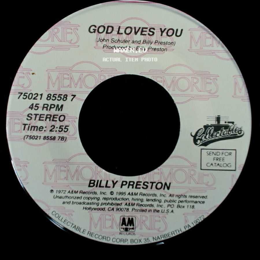 Billy Preston - God Loves You / Outa Space side A