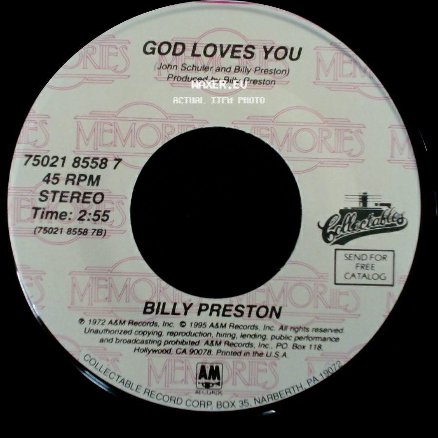 Billy Preston - God Loves You / Outa Space side A