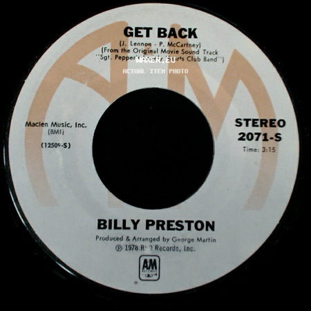 Billy Preston - Get Back / Space Race side A
