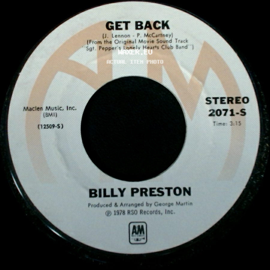 Billy Preston - Get Back / Space Race side A