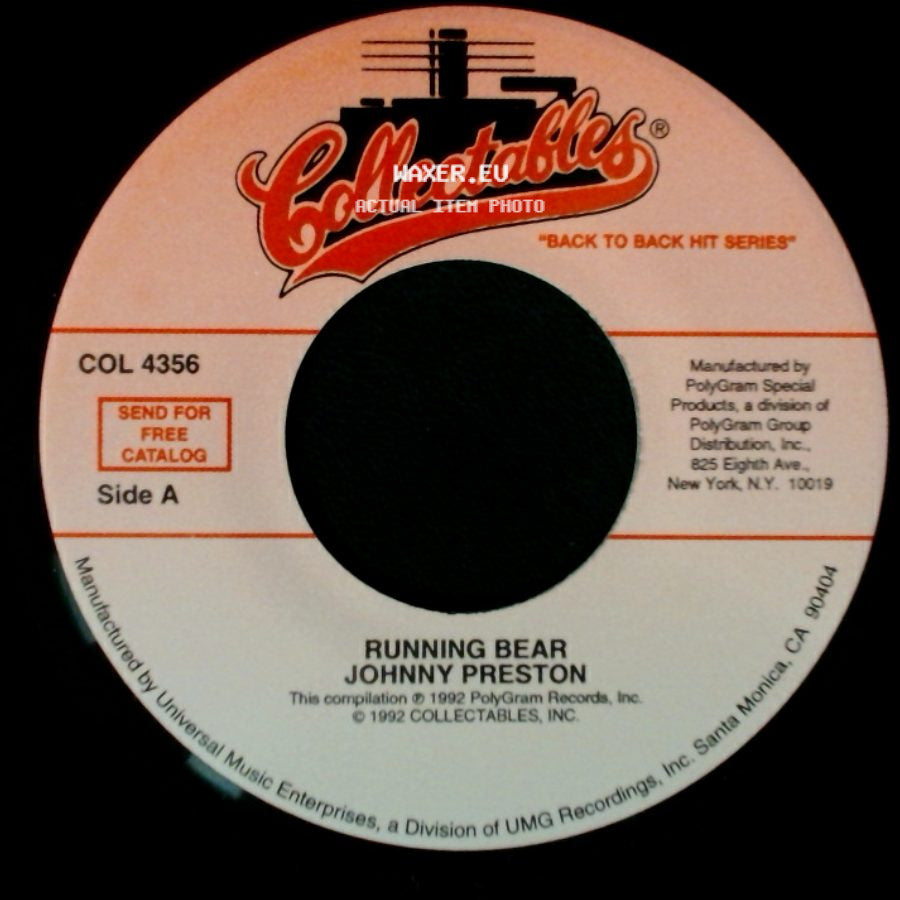 Johnny Preston / Richard Chamberlain - Running Bear / Theme From Dr. Kildare side A
