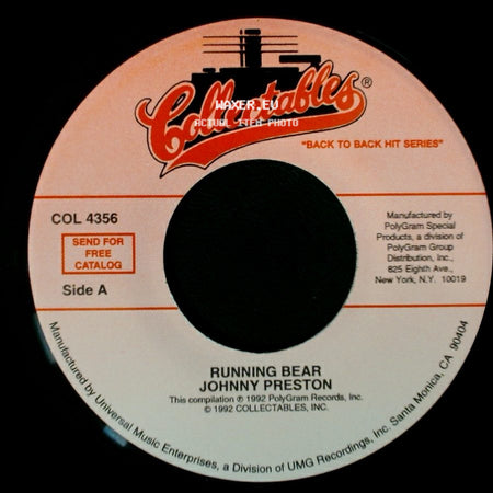 Johnny Preston / Richard Chamberlain - Running Bear / Theme From Dr. Kildare side A