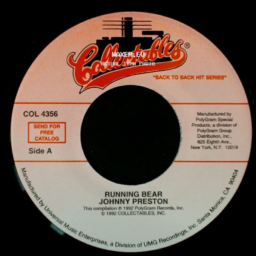 Johnny Preston / Richard Chamberlain - Running Bear / Theme From Dr. Kildare side A