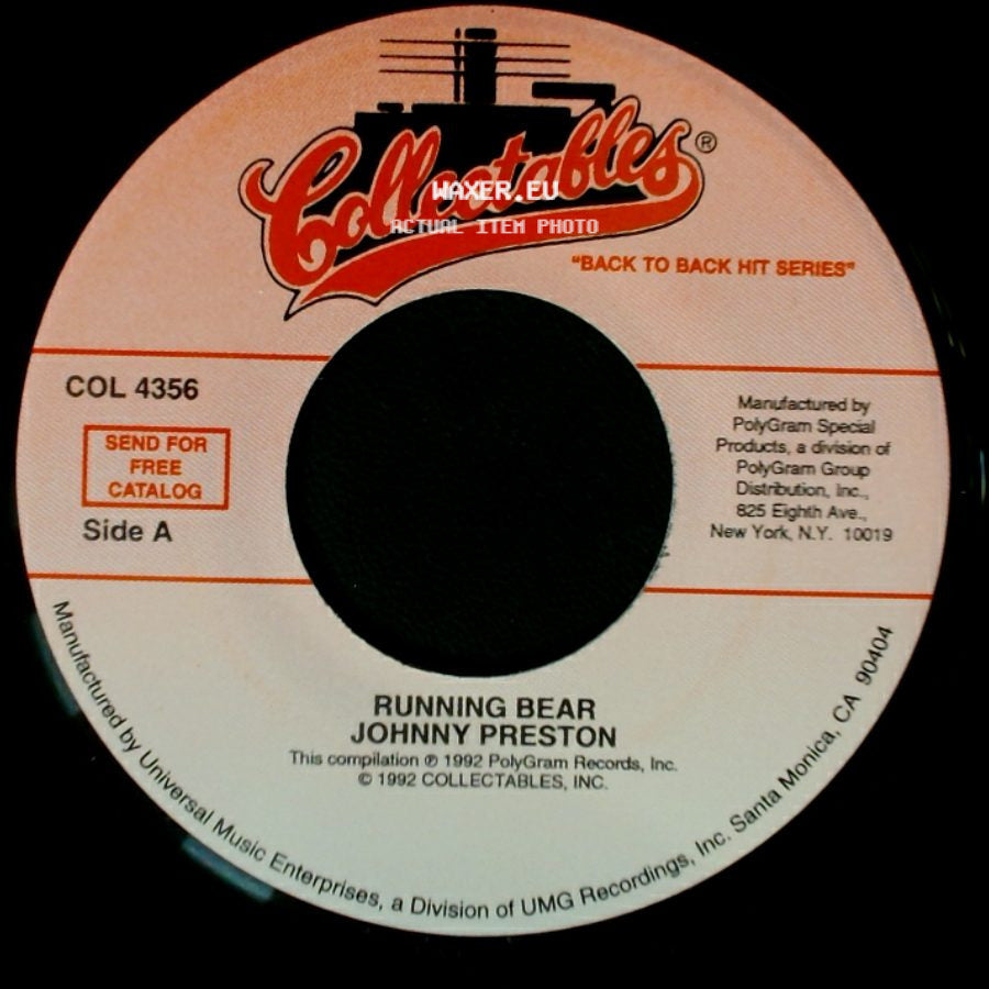 Johnny Preston / Richard Chamberlain - Running Bear / Theme From Dr. Kildare side A