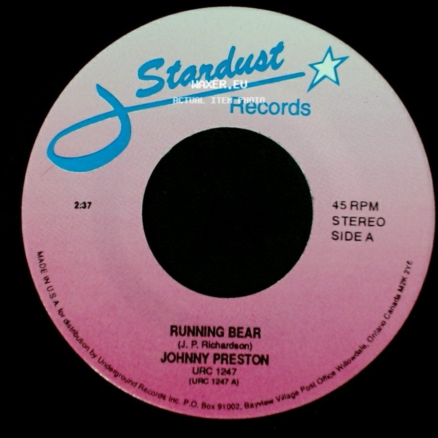 Johnny Preston - Running Bear / Cradle Of Love side A