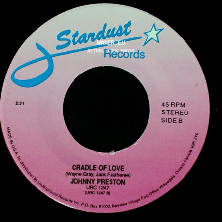 Johnny Preston - Running Bear / Cradle Of Love side B