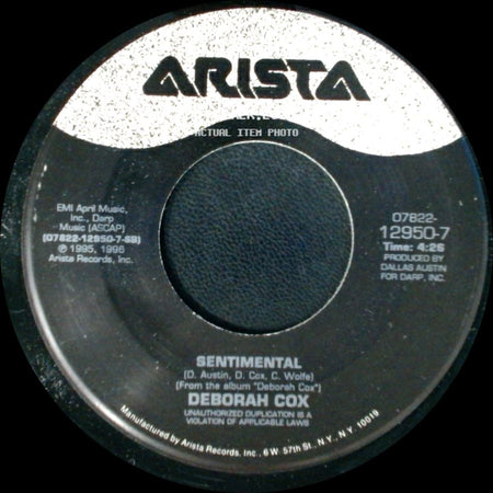 Deborah Cox - Sentimental / Who Do U Love (Gass Mix) side A