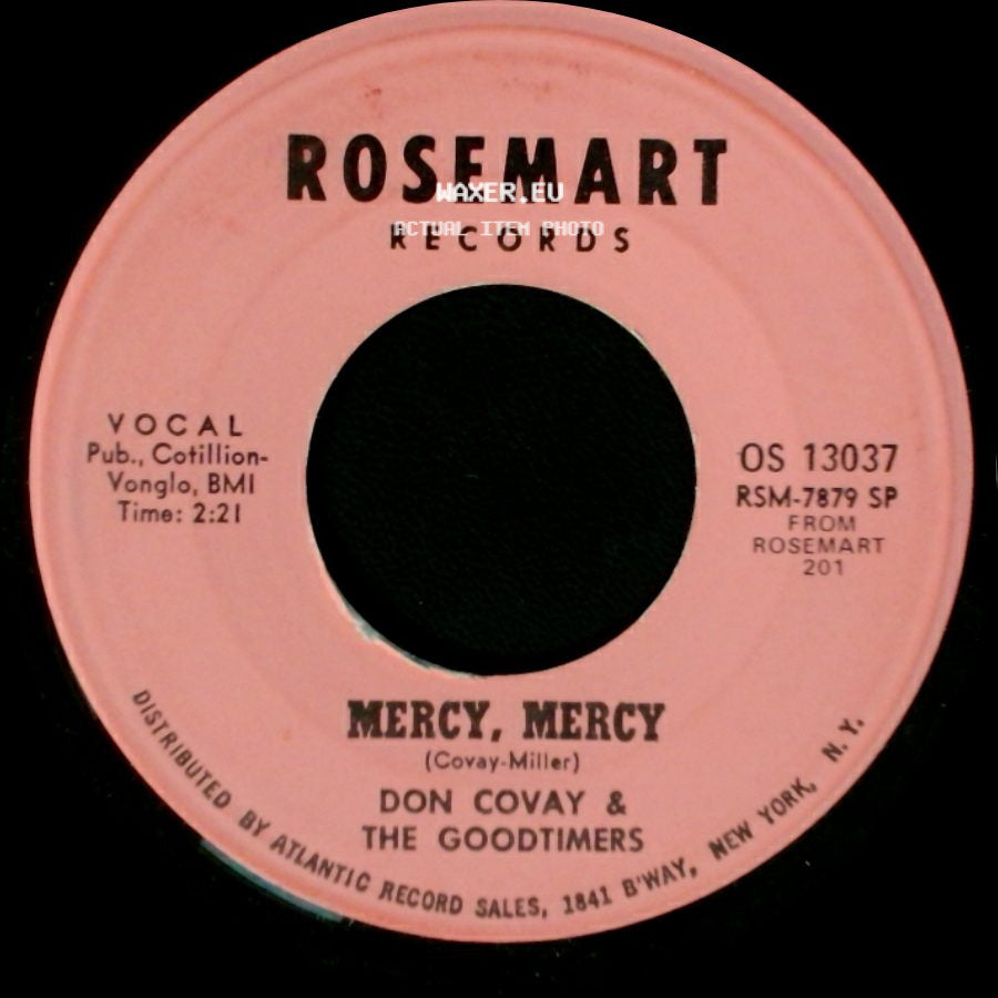 Don Covay & The Goodtimers - Mercy, Mercy / Seesaw side A