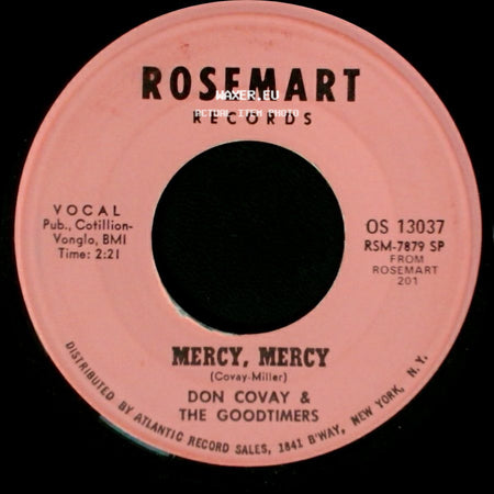 Don Covay & The Goodtimers - Mercy, Mercy / Seesaw side A