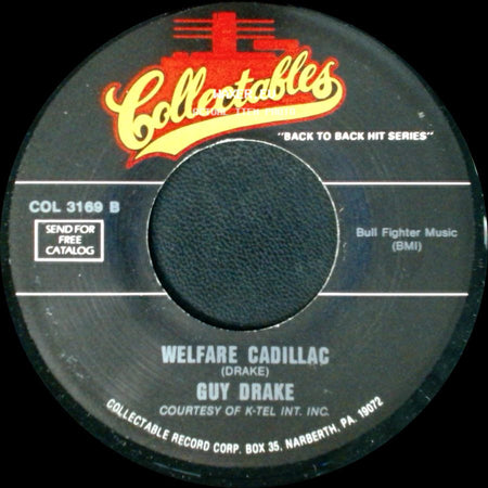 Guy Drake / The Corsairs - Welfare Cadillac / Smokey Places side A
