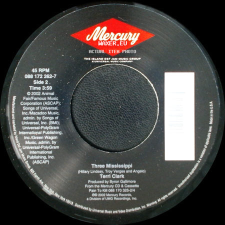 Terri Clark - I Just Wanna Be Mad / Three Mississippi side B