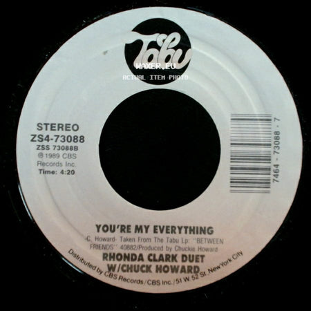 Rhonda Clark / Rhonda Clark Duet W/Chuck Howard - Stay Here, Stay Near (7" Edit) / You're My Everything side B