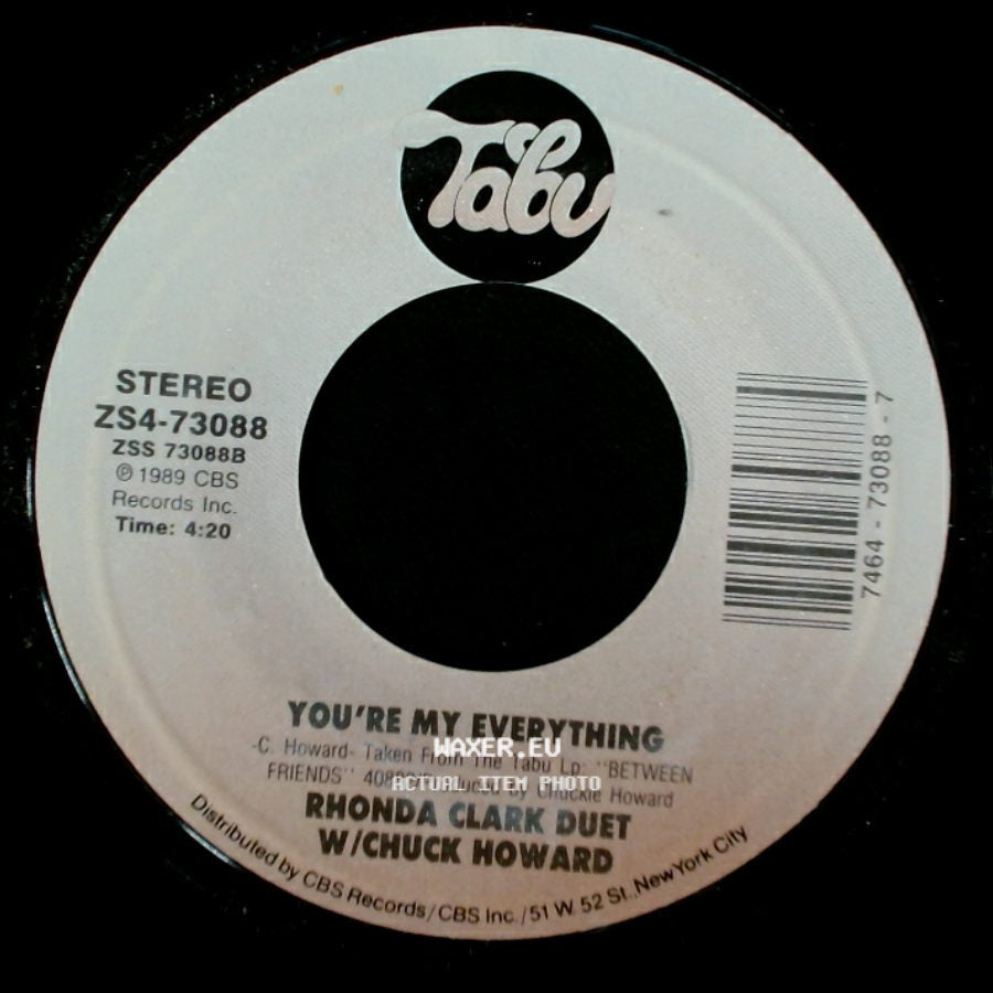 Rhonda Clark / Rhonda Clark Duet W/Chuck Howard - Stay Here, Stay Near (7'' Edit) / You're My Everything side B