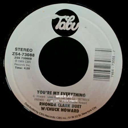Rhonda Clark / Rhonda Clark Duet W/Chuck Howard - Stay Here, Stay Near (7'' Edit) / You're My Everything side B