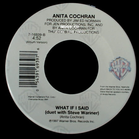 Anita Cochran - For Crying Out Loud / What If I Said (Duet With Steve Wariner) side B