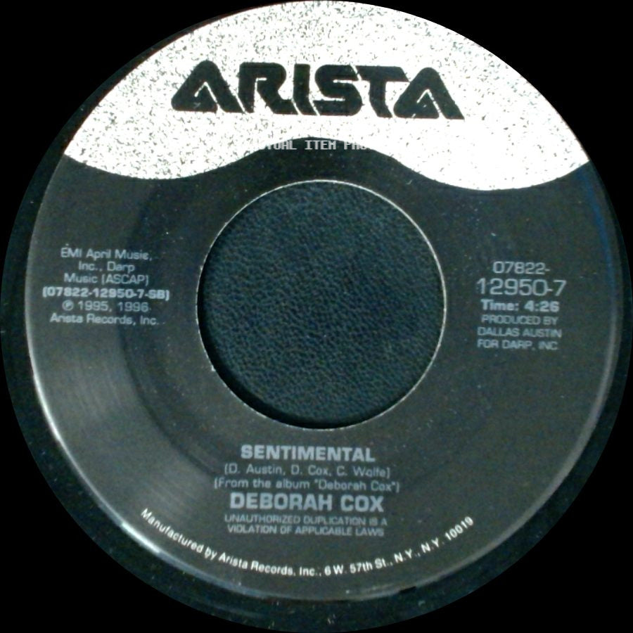 Deborah Cox - Sentimental / Who Do U Love (Gass Mix) side A