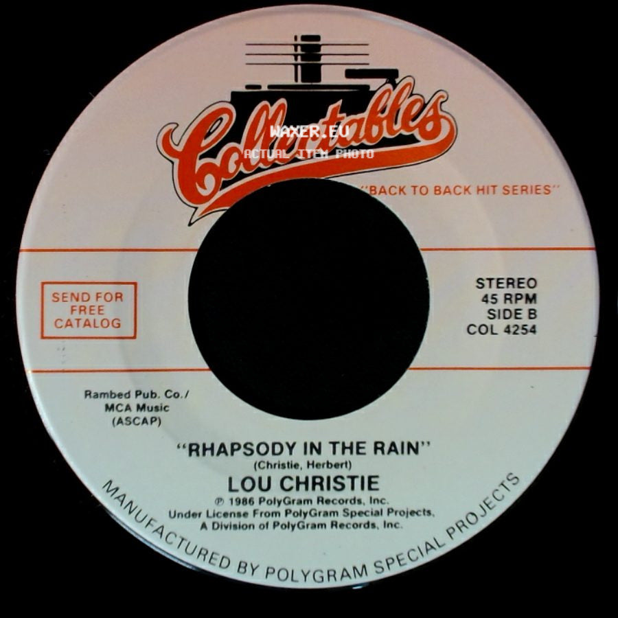 The Walker Brothers / Lou Christie - Make It Easy On Yourself / Rhapsody In The Rain side B