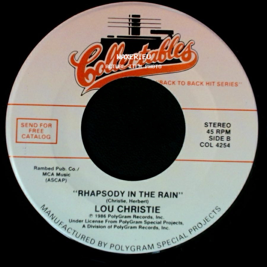 The Walker Brothers / Lou Christie - Make It Easy On Yourself / Rhapsody In The Rain side B