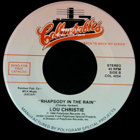 The Walker Brothers / Lou Christie - Make It Easy On Yourself / Rhapsody In The Rain side B