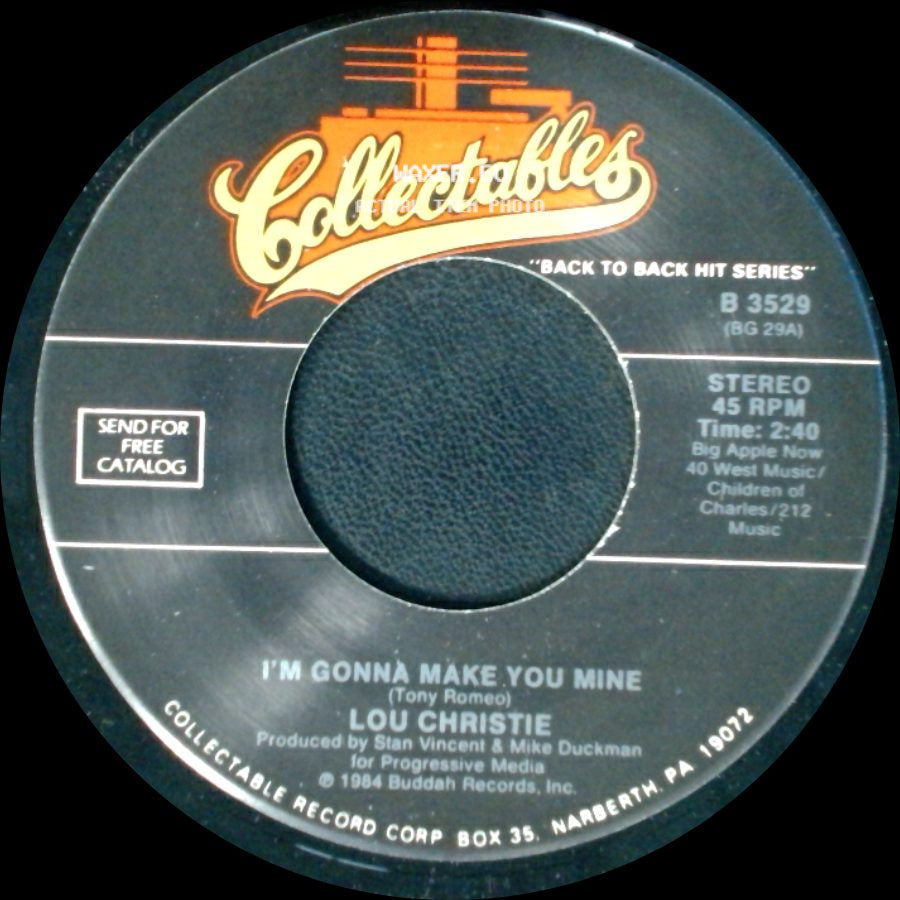 Lou Christie - I'm Gonna Make You Mine / She Sold Me Magic side A