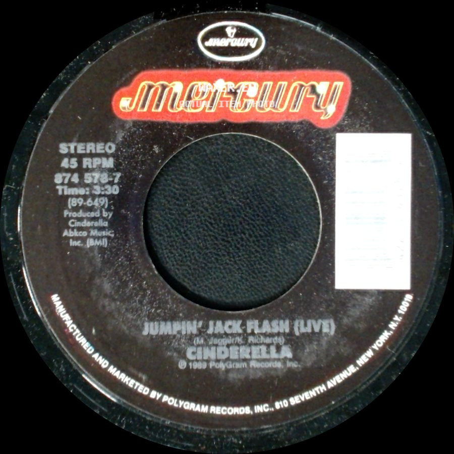 Cinderella - Jumpin' Jack Flash (Live) / Gypsy Road side A