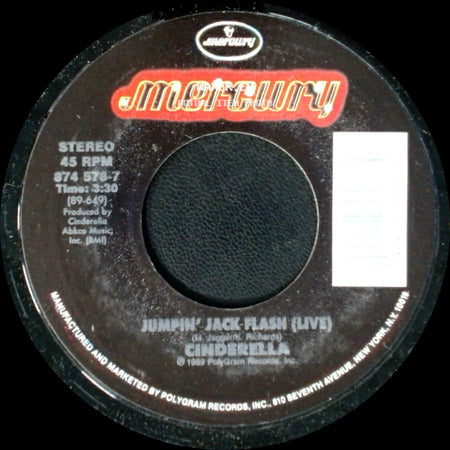 Cinderella - Jumpin' Jack Flash (Live) / Gypsy Road side A
